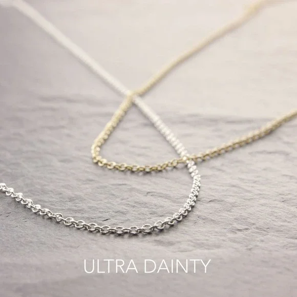 32 Dainty Chain Necklace, gold delicate chain, gold necklace (z 445-1gd-sp)